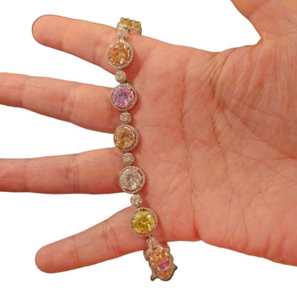 Sparkling Colorful Gemstone Bracelet - Picture 9 of 11